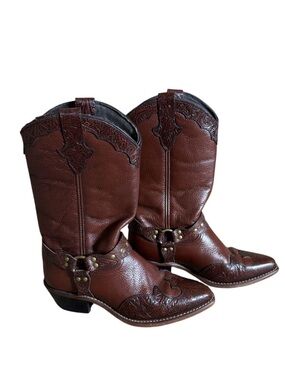 Brown Leather Western Cowboy Boots